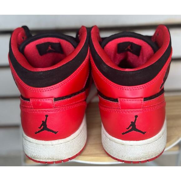 Nike Air Jordan 1 Phat Black/Siren Red-White Girls Size 6Y - Picture 4 of 7